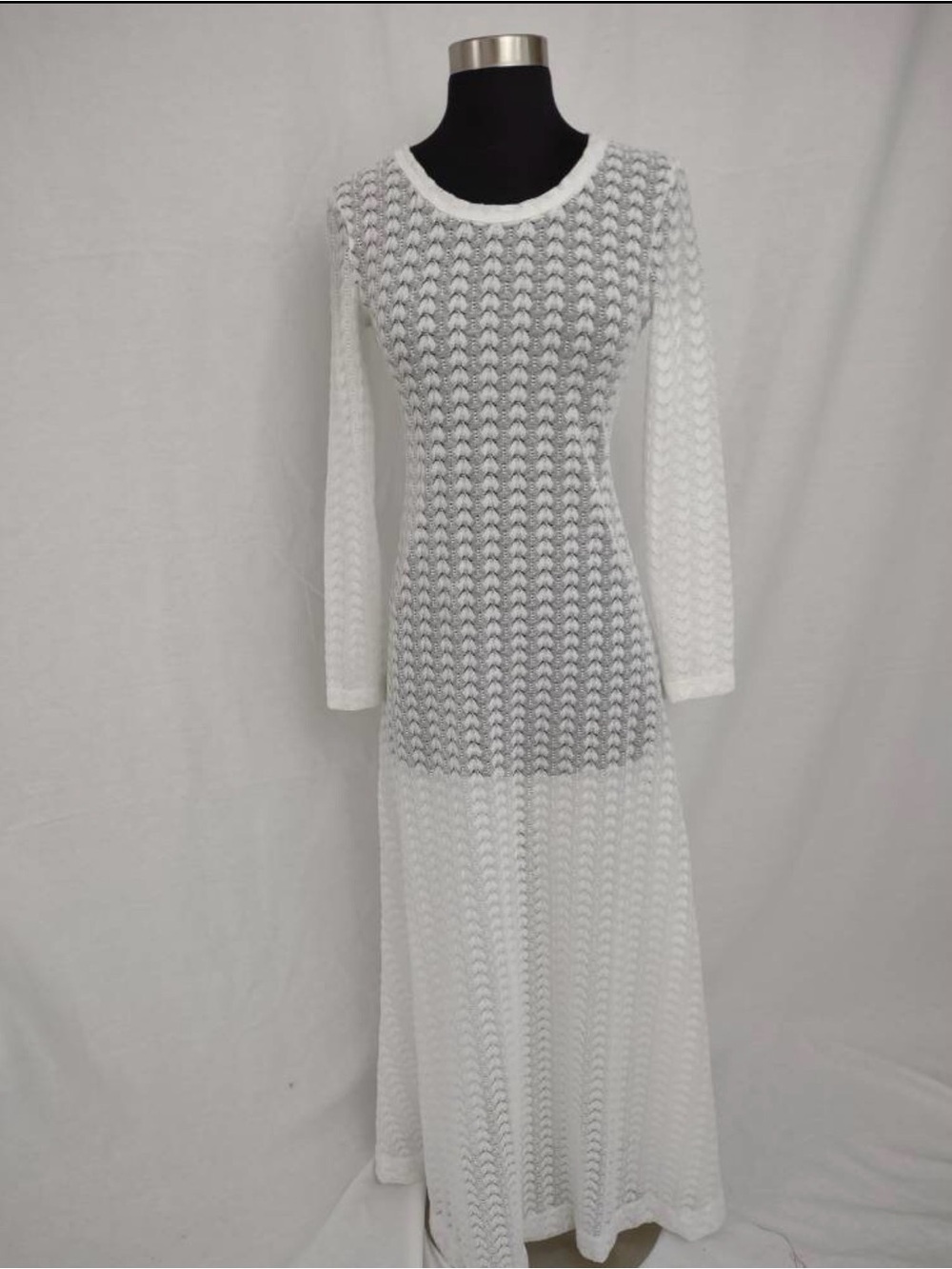 Vintage White Crochet Diane Von Furstenberg Dress